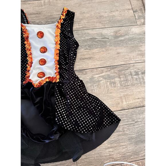 A Wish Come True Girls' Black Orange Mery Sequin Beaded Costume Dress Size 5-7 - Picture 7 of 10
